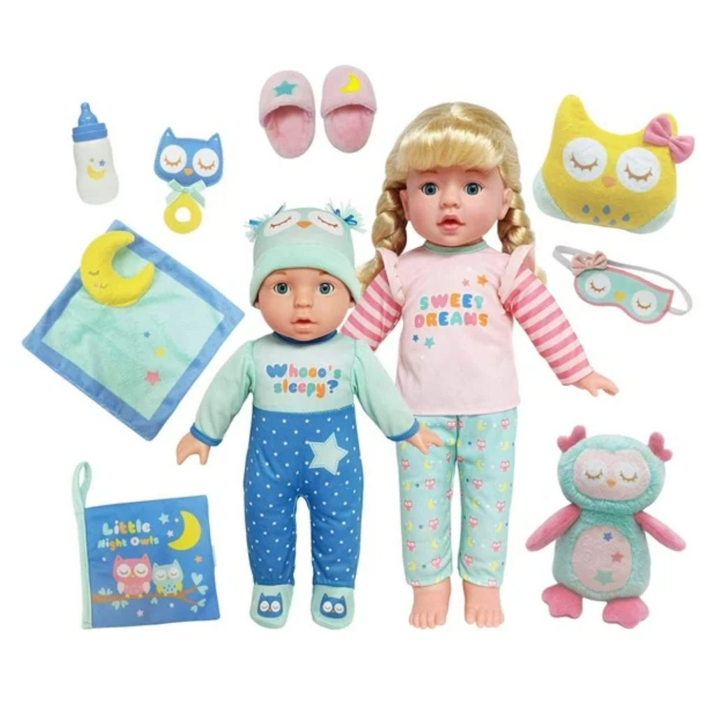Muñecas Bebé Member's Siblings Búhos Nocturnos droop 002