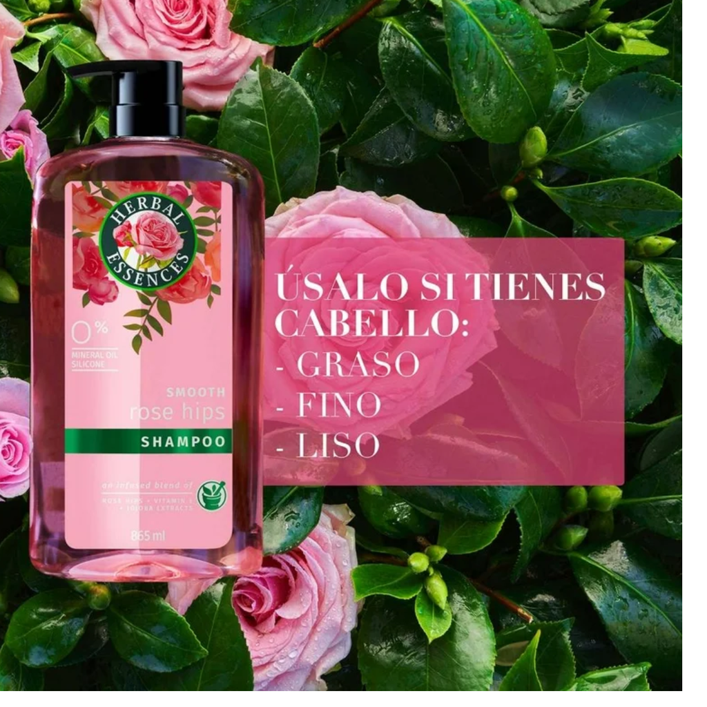Shampoo Herbal/EssencesSmooth/Rose Hips/865ml/Drop002