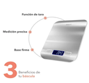 Báscula de Cocina RCA Plateado RC-B1 Drop 002