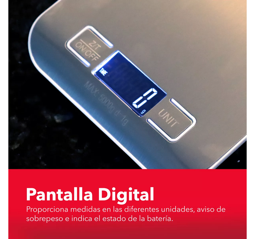 Báscula de Cocina RCA Plateado RC-B1 Drop 002