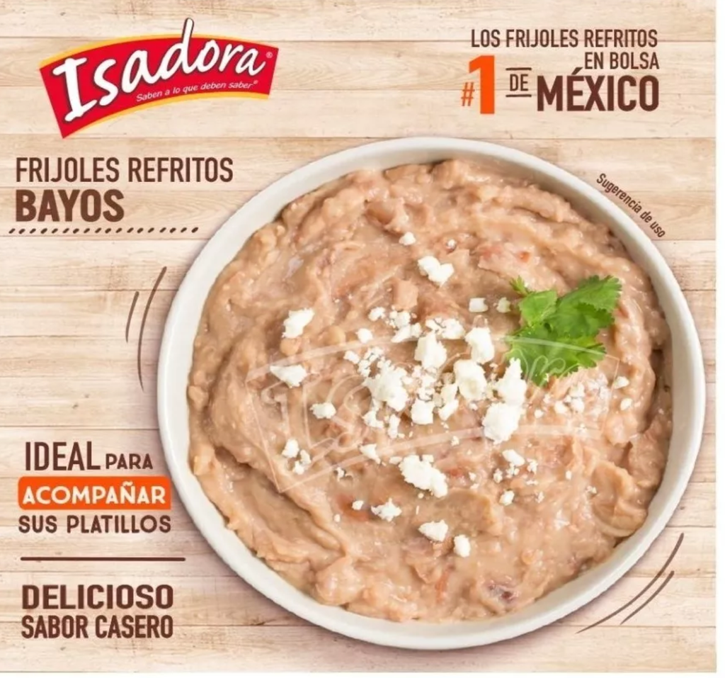 Frijoles Refritos  bayos 6 pzas de 430 g c/u Drop 002