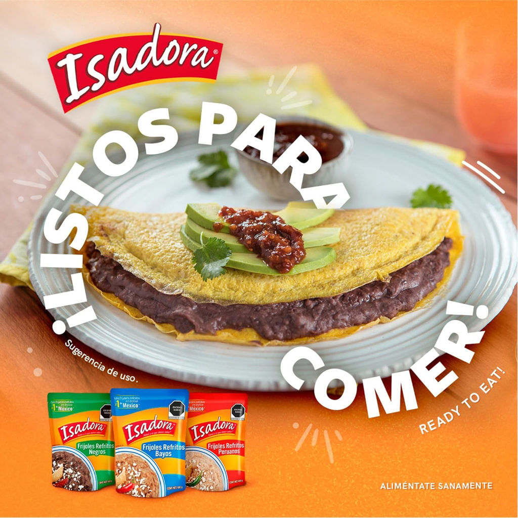 Frijoles Refritos  bayos 6 pzas de 430 g c/u Drop 002