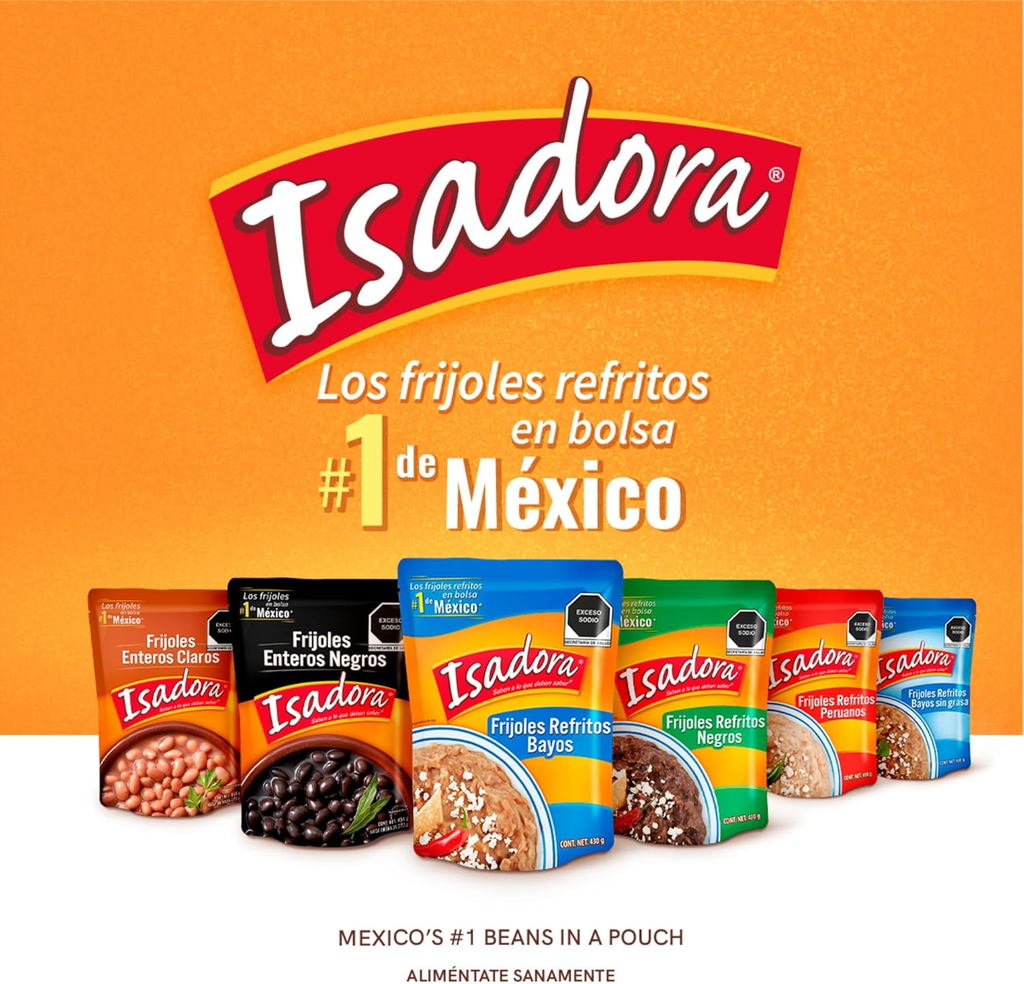 Frijoles Refritos  bayos 6 pzas de 430 g c/u Drop 002
