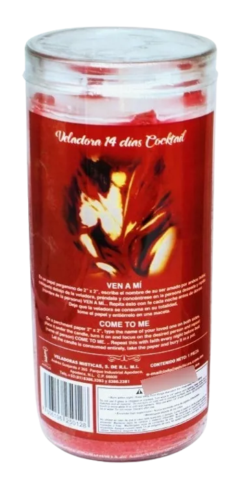 Veladora Ven A Mi Ritualizada Preparada 14 Días Aromática