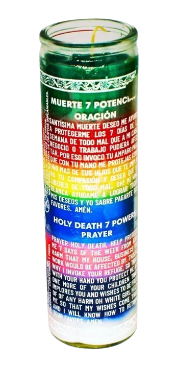 Muerte 7 Potencias 105 Parafina Veladora Mistica 7599