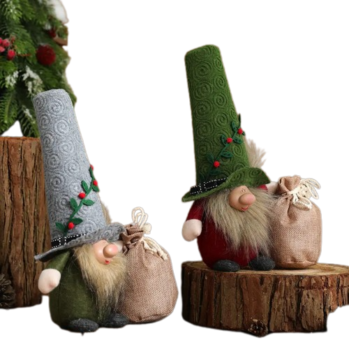 Muñeco Adorno De Navidad Hecho A Mano, De Felpa Sin Cara
