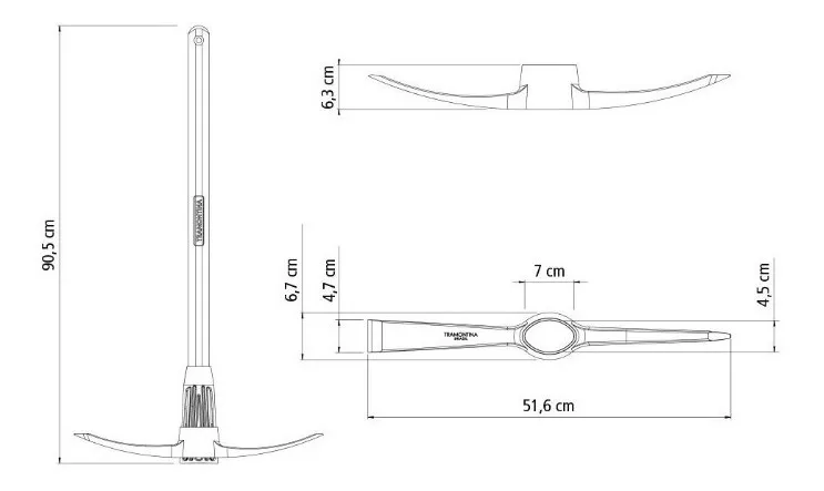 Talacho Pico Angosta Tramontina 77300553 Mango Madera 90 Cm