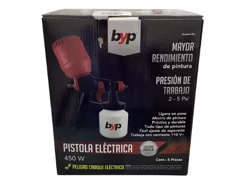 Pistola Eléctrica Pintura 450w 110v 900ml Byp Pel