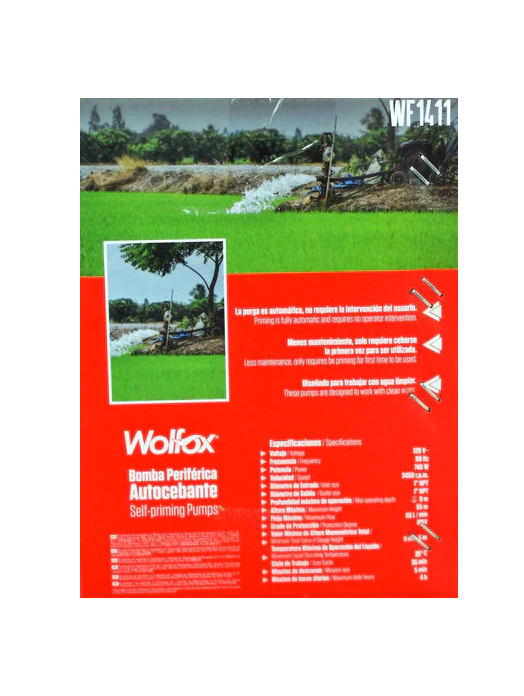 Bomba Periferica Autocebante Wolfox Wf1411 1hp 746w