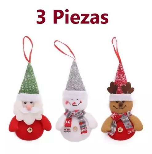 Adornos Colgantes Reno Santa Claus Mono Nieve Arbol Navidad