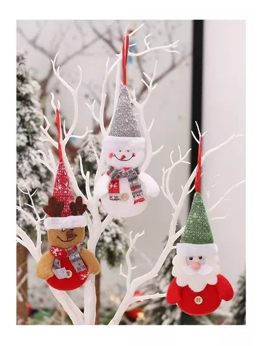 Adornos Colgantes Reno Santa Claus Mono Nieve Arbol Navidad