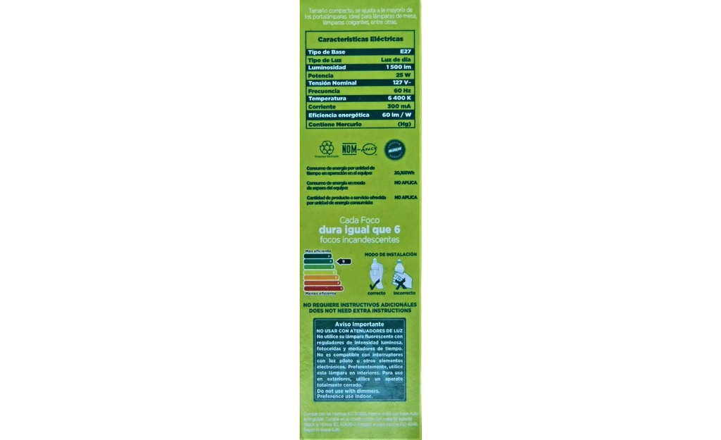 Foco Ahorrador Rotter Ro2748 25w Sin Envolvente Luz De Dia