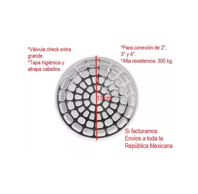 Coladera Cespol Universal Pvc Fleximatic Antiolores 2259