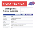 Tapa higiénica blanca cuadrada Fleximatic