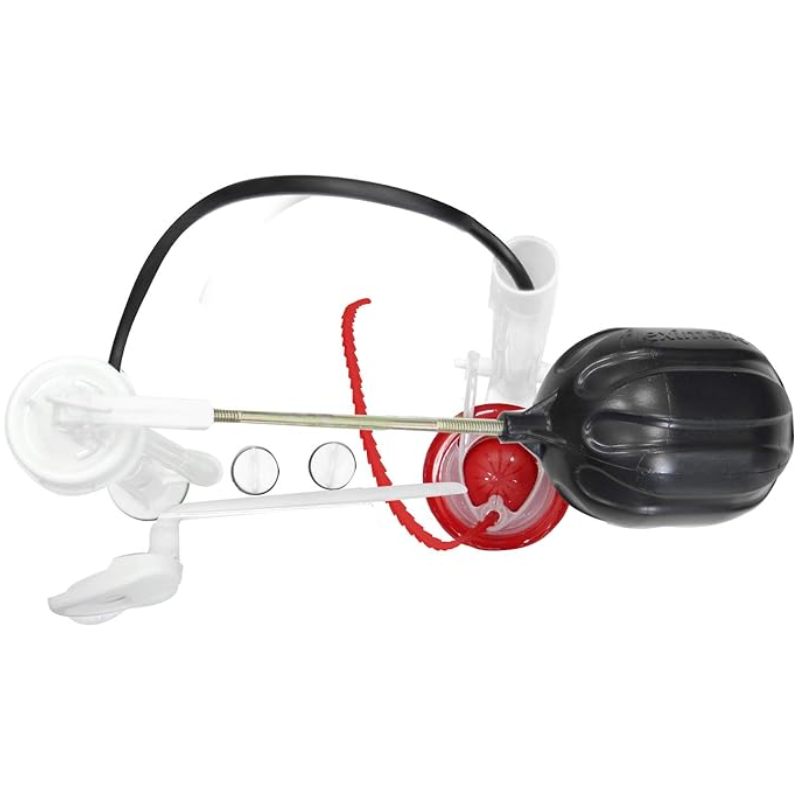 Juego De Herrajes Maxtor 2703 Blanco Con Empaque Esponjoso Con Válvula De Admisión De 8.5" Y Válvula De Descarga De 2"