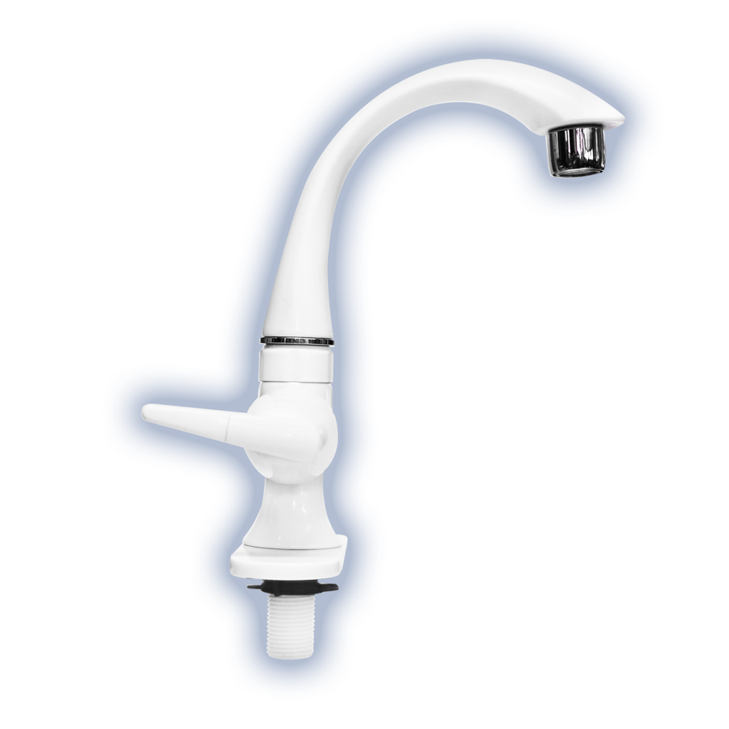 Llave Fleximatic 4429 Para Lavabo ABS Color Blanco 1/4 De Vuelta