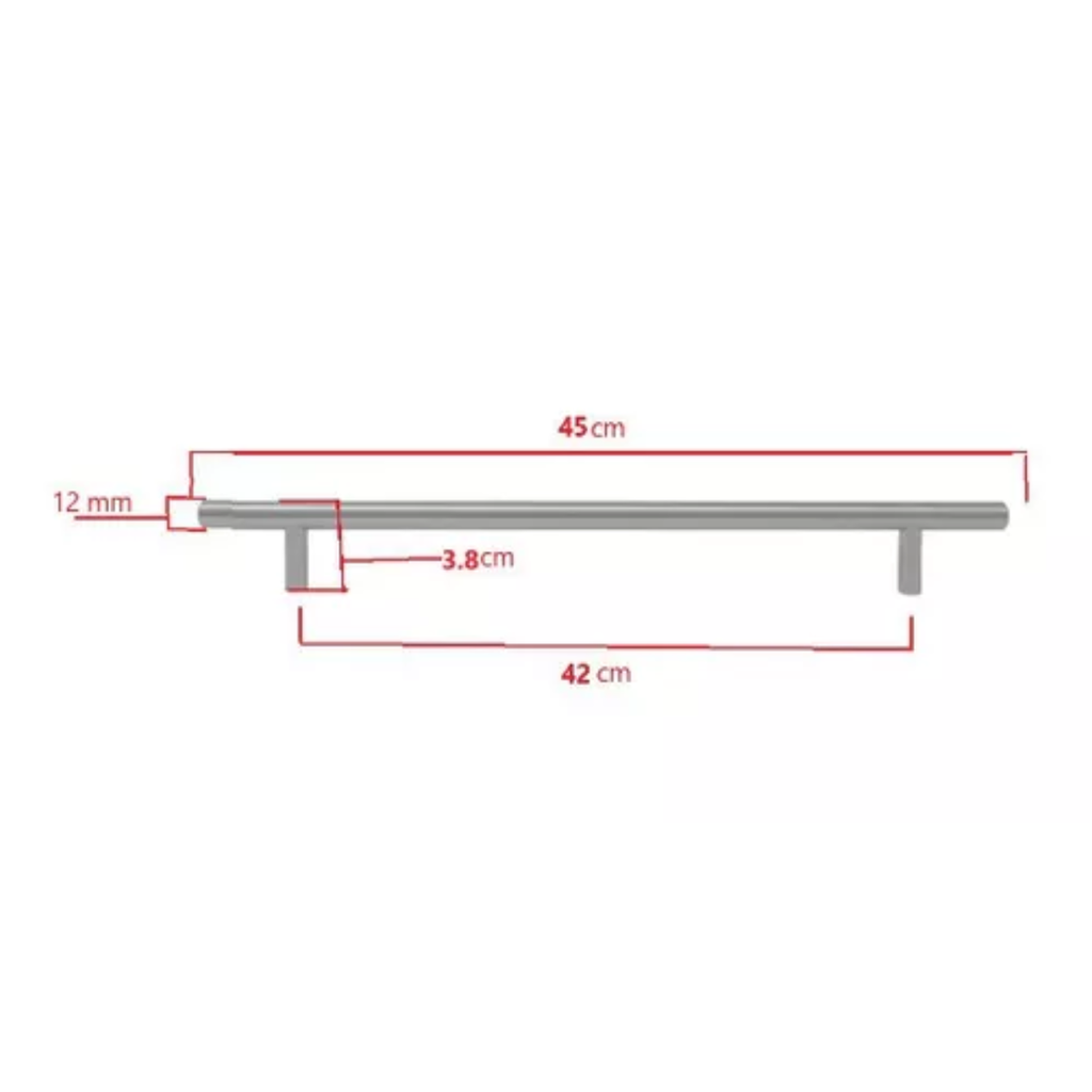 Jaladera De Barra Handyhome 79955 Acero Inoxidable Plata