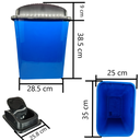 Papelero Rectangular Mediano Con Balancín (23 Lts.) FPPR02