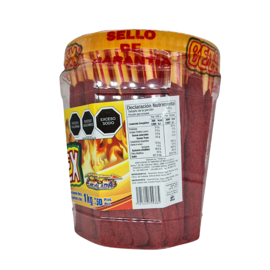 Banderilla De Tamarindo Con Chile 50 Piezas