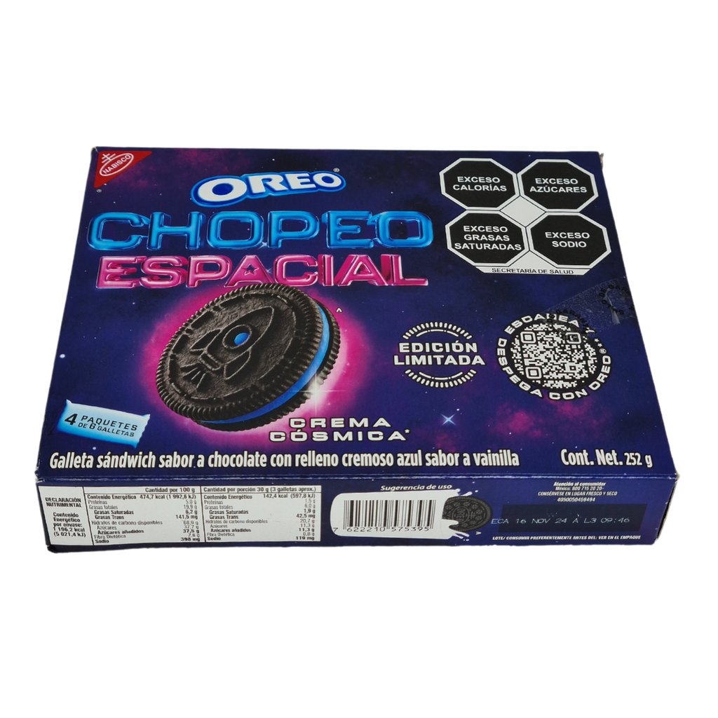Oreo Galleta Chopeo Espacial 4 Paquetes Con 6 Piezas