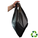 1 Kg de Bolsa Polipapel Tipo Camiseta Grande Negra 60 x 28 cm