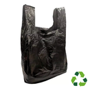 1 Kg de Bolsa Polipapel Tipo Camiseta Grande Negra 60 x 28 cm