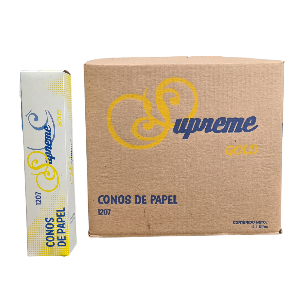 Vaso Cónico Supreme Gold 20 Cajas (Ristra)