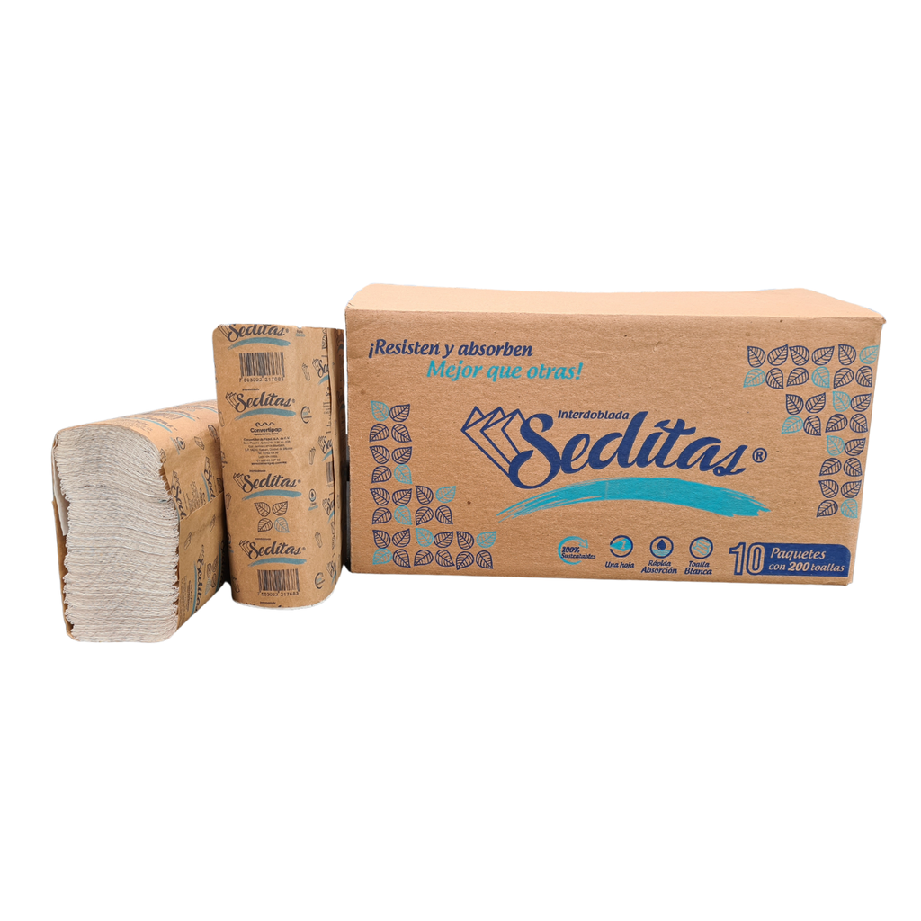 Toalla Interdoblada Sedita 10 paquetes