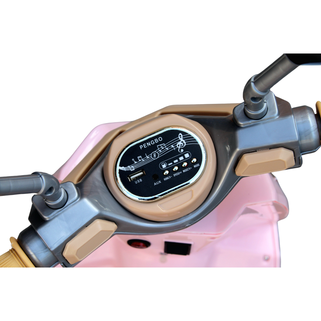 Moto Eléctrica Para Niños Con 3 Llantas Y Manejo Fácil
