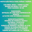 Moto Eléctrica Para Niños Con 3 Llantas Y Manejo Fácil