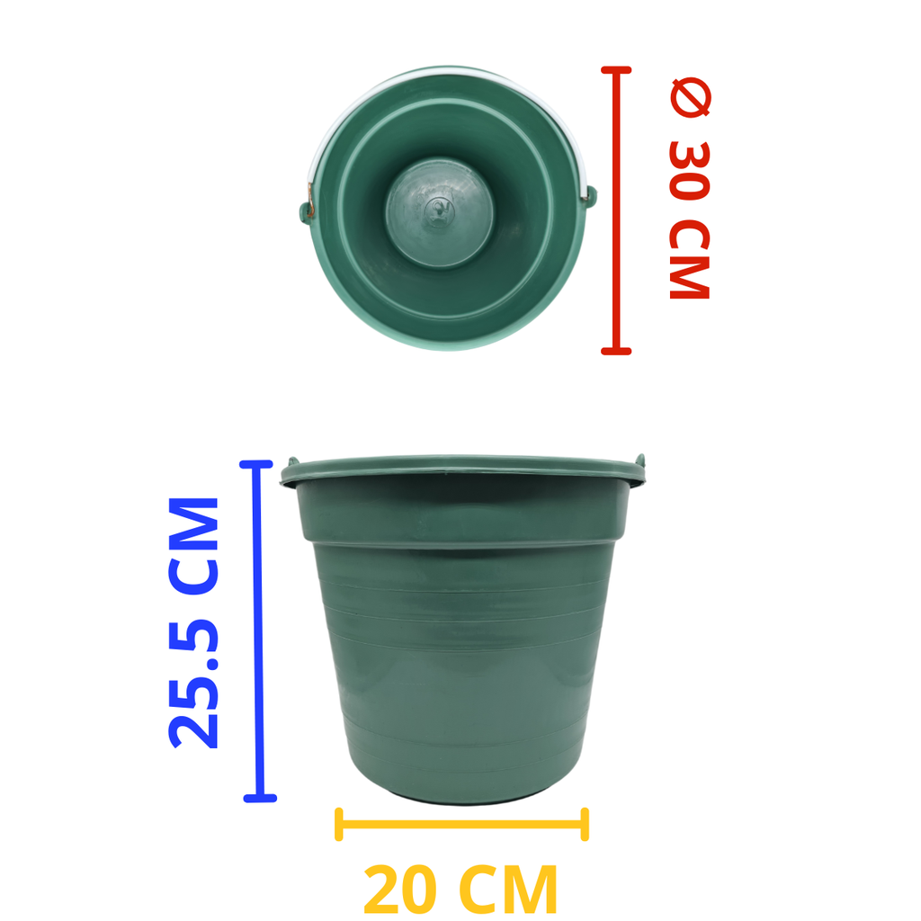 Cubeta De Plástico Anillada No. 12