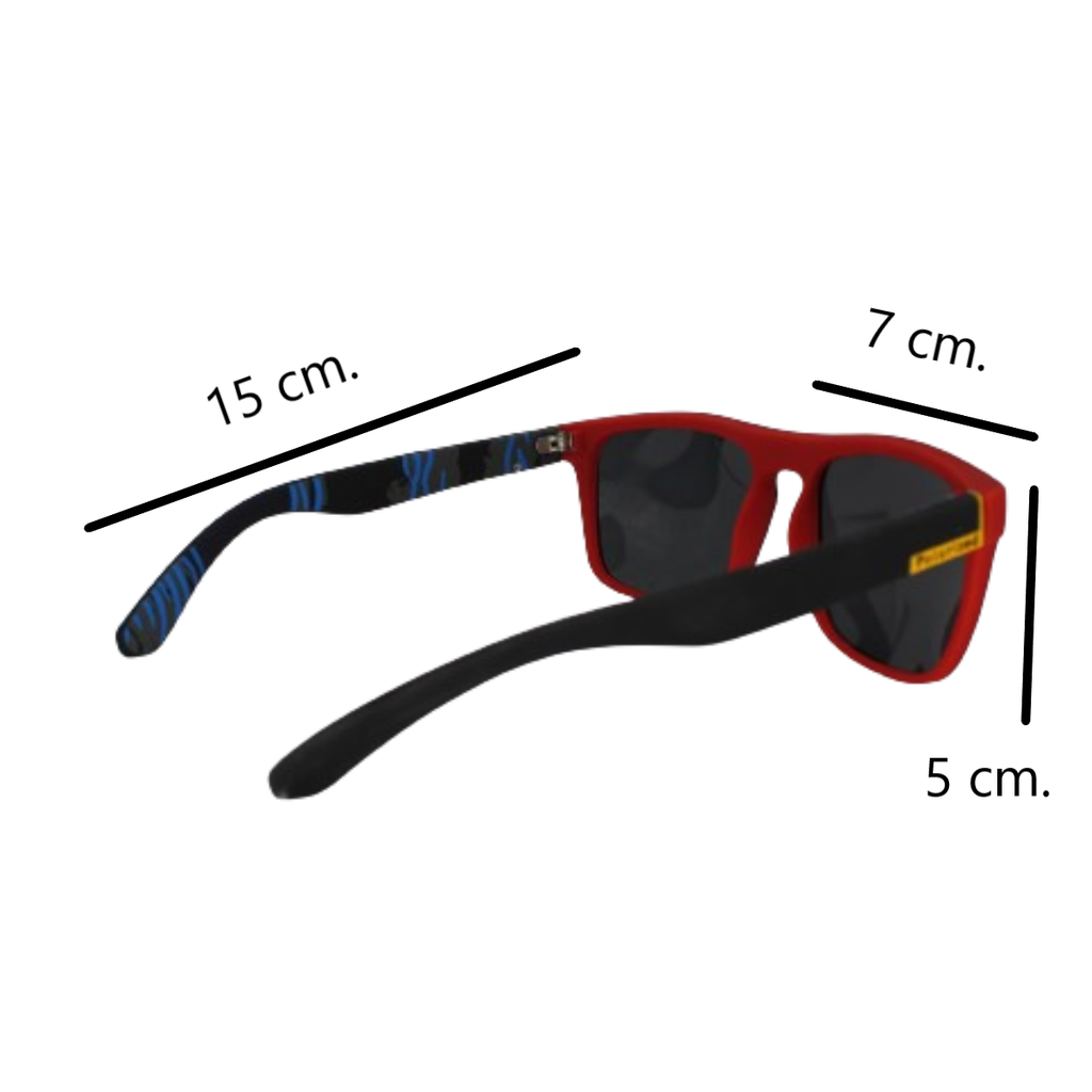 Lentes De Sol P/ Hombres Y Mujeres Armazón Roja C/negro
