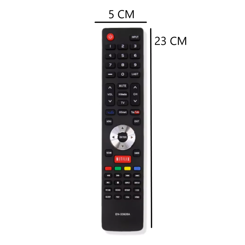 Control Remoto Compatible Smart Tv Hisense En-33926a Pilas