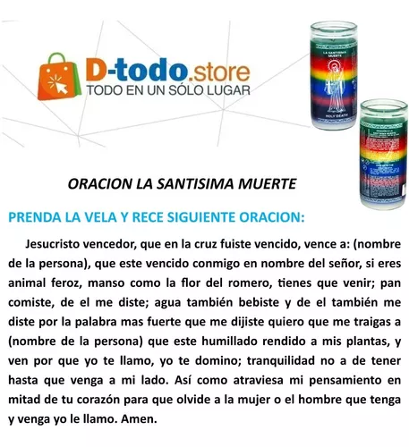 Muerte 14 dias 7 colores Veladora Mistica M5004