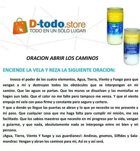 Abre Camino Preparada 14 Dias Veladora Mistica 5047