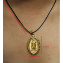 Collar Cola De Rata Con Medalla De Virgen De Guadalupe Dorado y Platiado