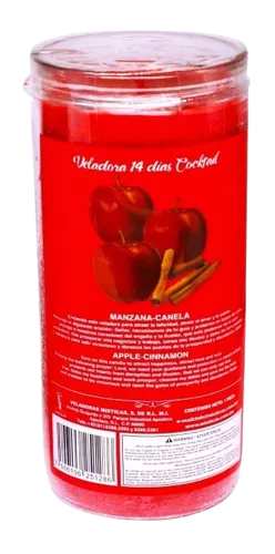 Manzana Canela 14 dias Roja Veladora Mistica 5128