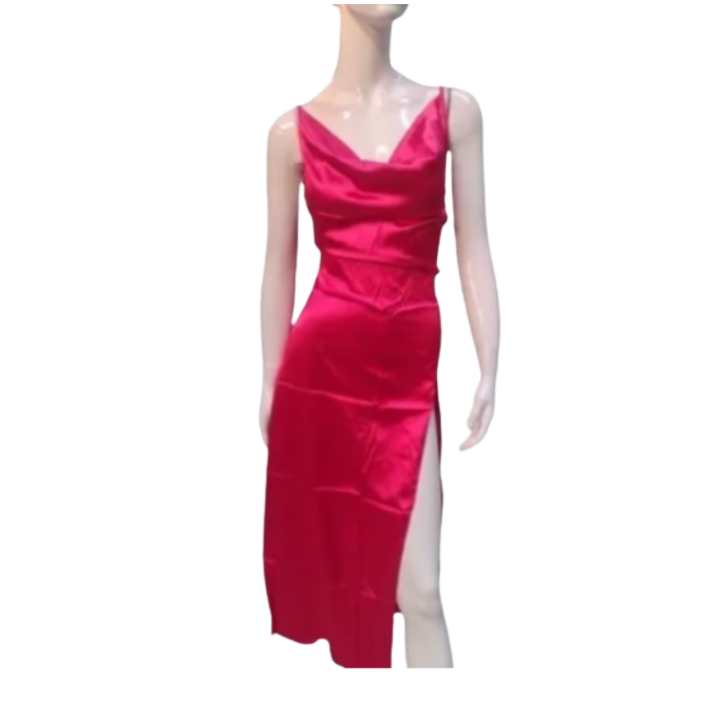 Vestido De Fiesta Largo De Satén Sexy Sin Espalda