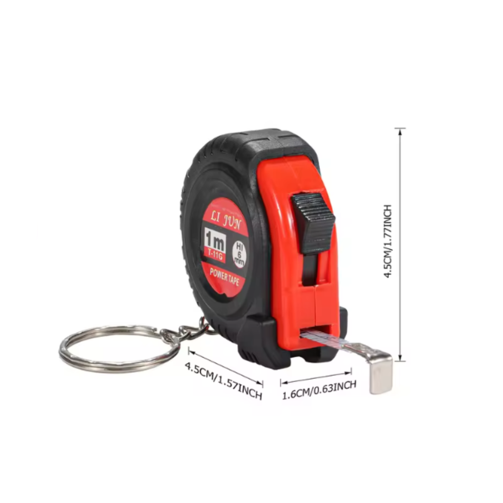 Flexómetro Mini Llavero De 1 Metro 10 Pzas