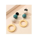 Pendientes O Aretes Elegantes Colgante Bola Multicolor