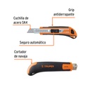 Cutter 18 mm profesional con alma metálica y grip, Truper