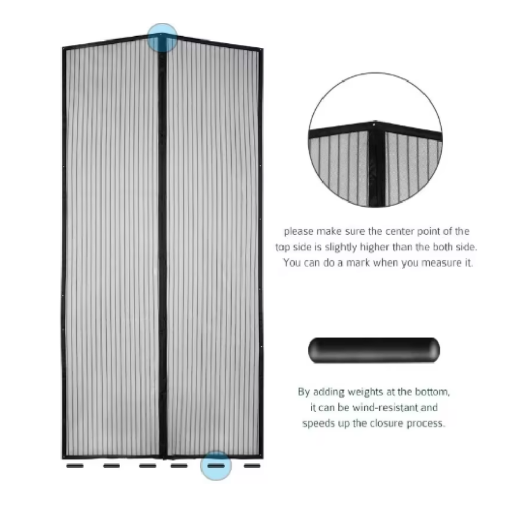 Mosquitera Magnética De Cierre Automático Malla Invisible Para Puerta