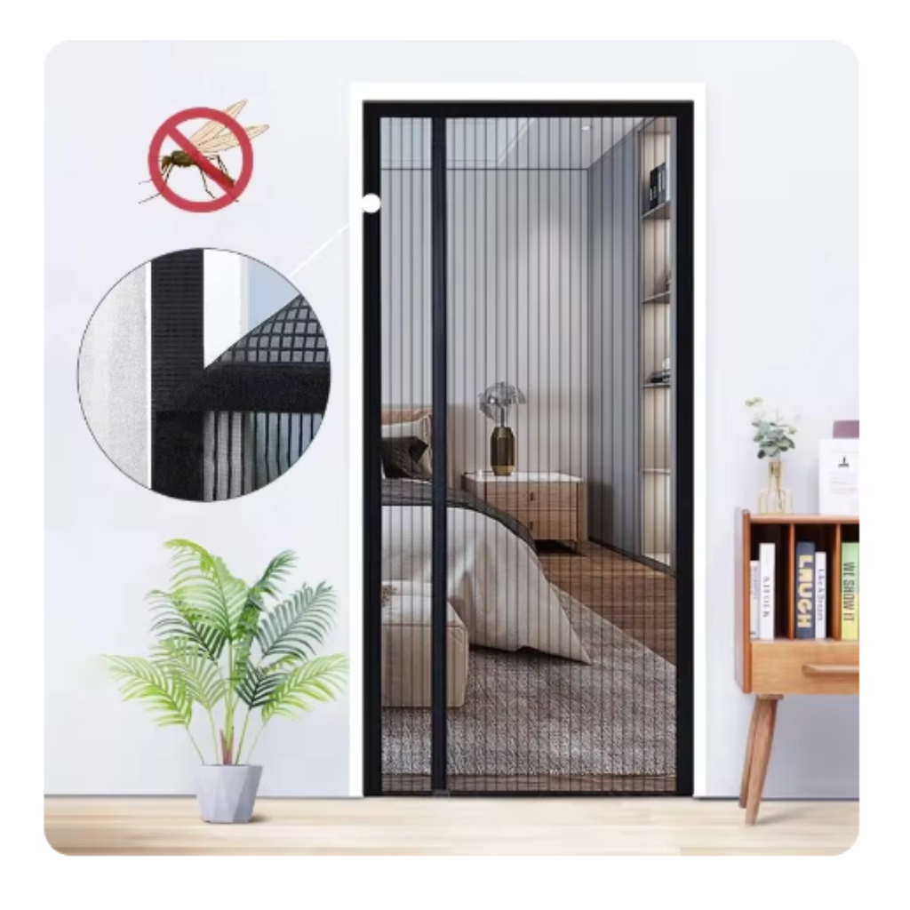 Mosquitera Magnética De Cierre Automático Malla Invisible Para Puerta