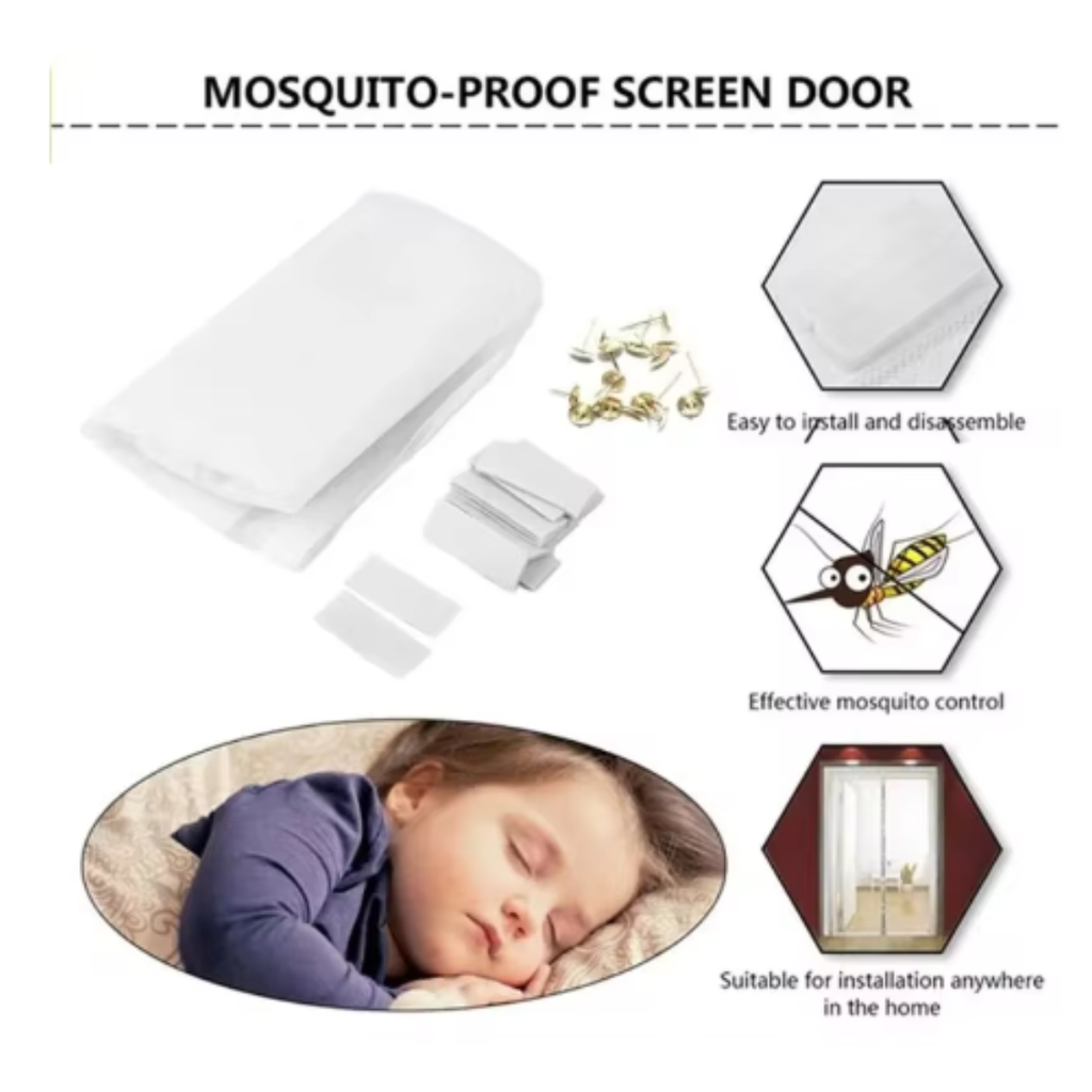 Mosquitera Magnética De Cierre Automático Malla Invisible Para Puerta