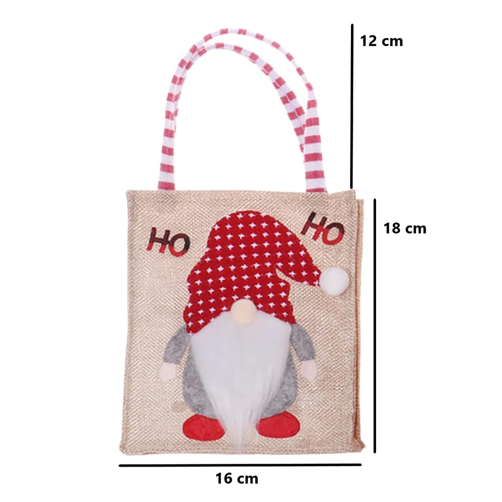 Bolsa De Regalo Navideña De Gnomo Decorativa