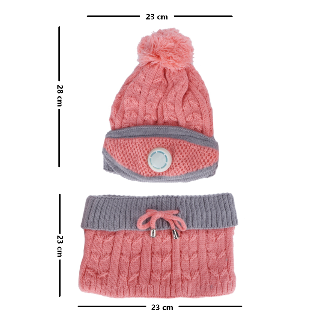 Conjunto De 3 piezas Gorro Mascara Y Bufanda Calientitos!!!