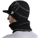 Gorro Grueso De Punto Con Bufanda Para Exteriores