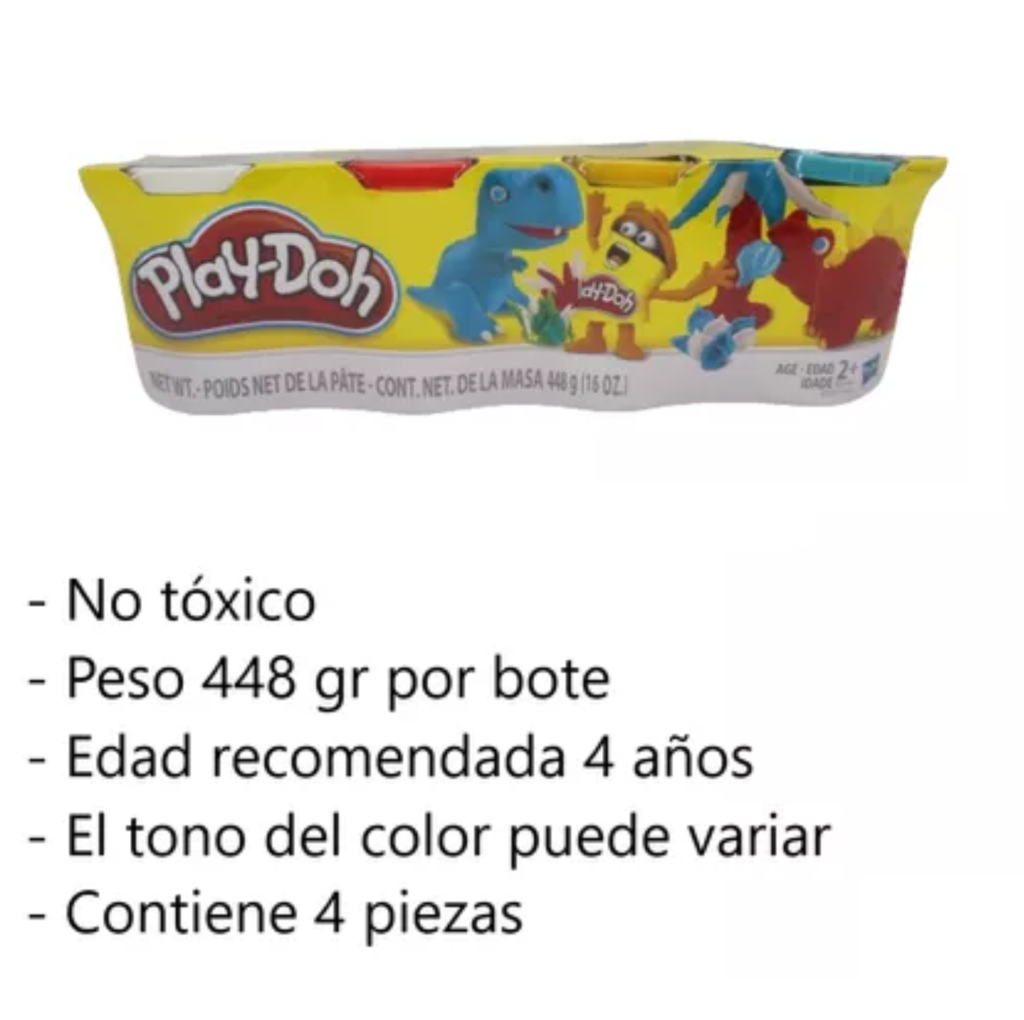 Play-Doh 4 Colores Masa Moldeable  PD63