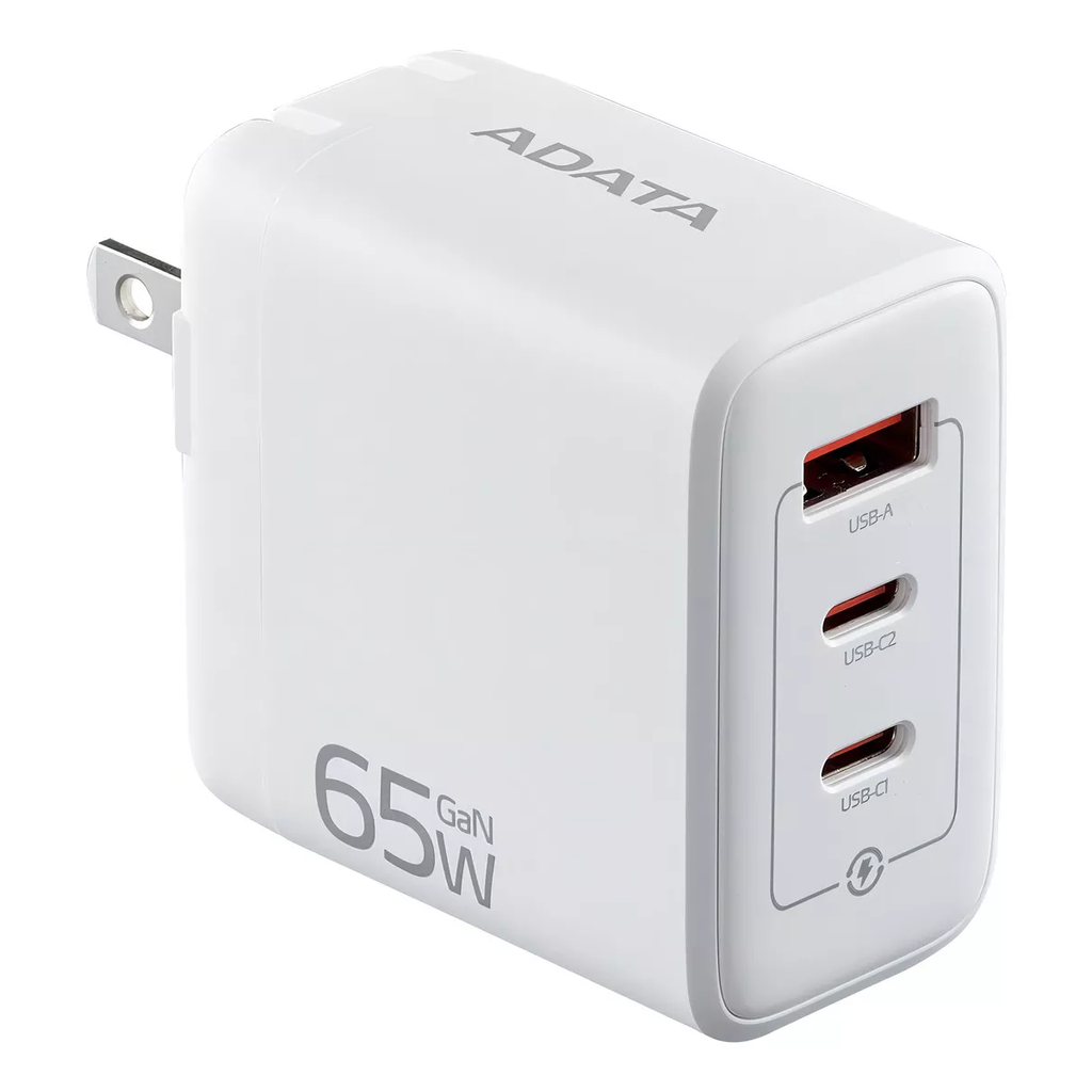 Cargador De Pared Adata 65w Carga Rapida Blanco Drop