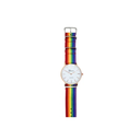 Reloj Análogo Orgullo Lgbt 38mm Sin Segundero Arcoíris